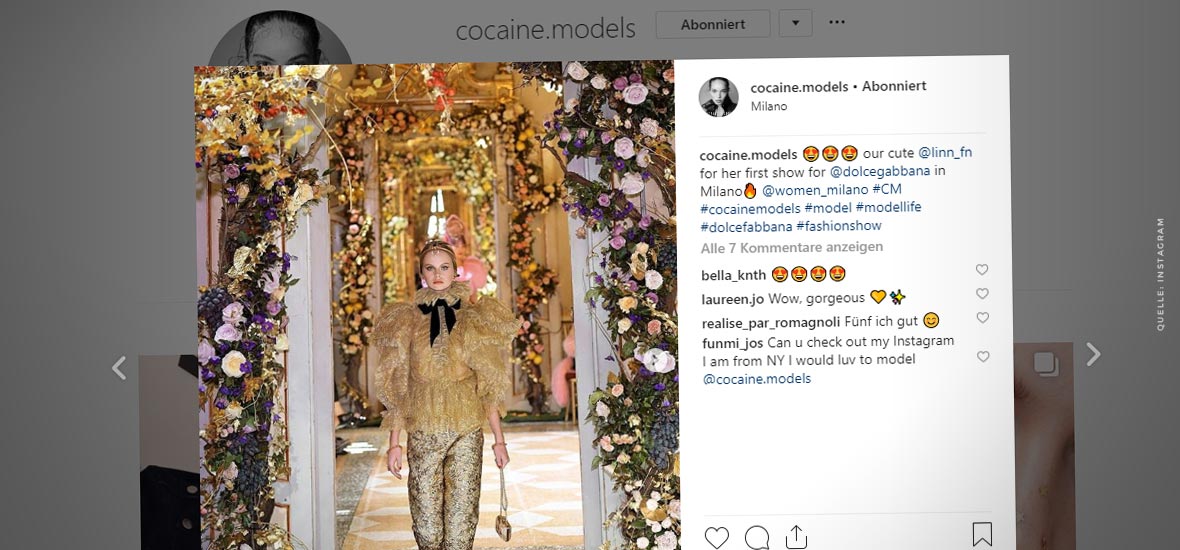 Linn Dolce & Gabbana #1 show Milan - | Model Agency